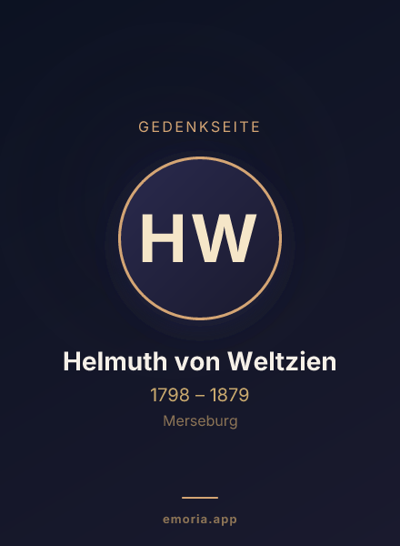 Gedenkportrait von Helmuth von Weltzien