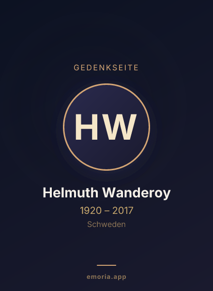 Gedenkportrait von Helmuth Wanderoy