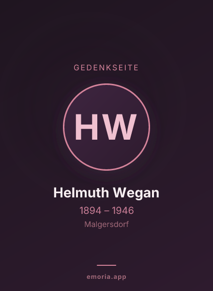 Gedenkportrait von Helmuth Wegan