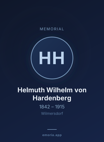 Memorial portrait of Helmuth Wilhelm von Hardenberg