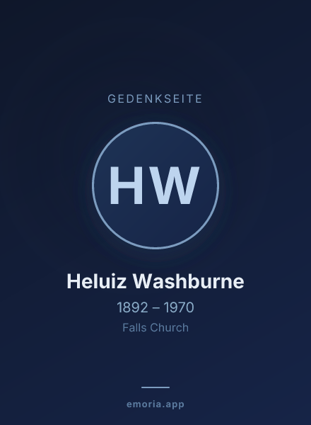 Gedenkportrait von Heluiz Washburne