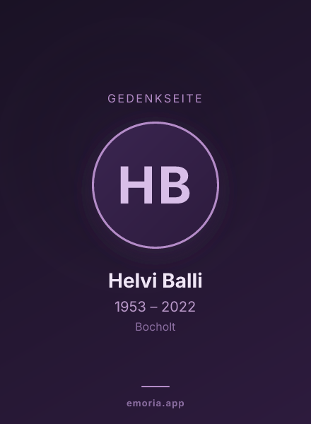 Gedenkportrait von Helvi Balli