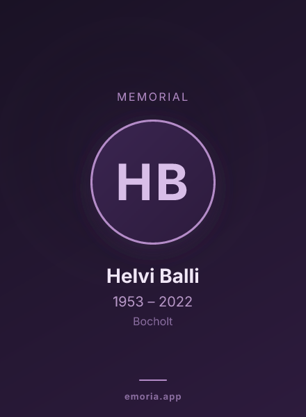 Memorial portrait of Helvi Balli