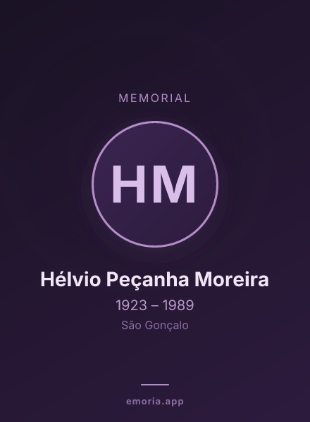 Memorial portrait of Hélvio Peçanha Moreira