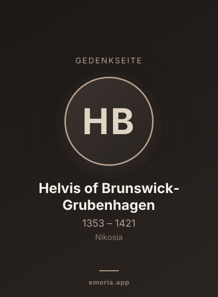 Gedenkportrait von Helvis of Brunswick-Grubenhagen