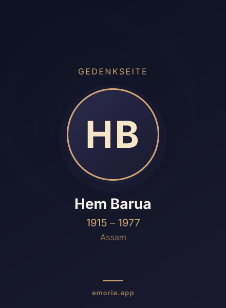 Gedenkportrait von Hem Barua