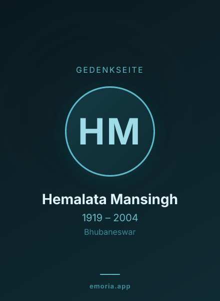 Gedenkportrait von Hemalata Mansingh