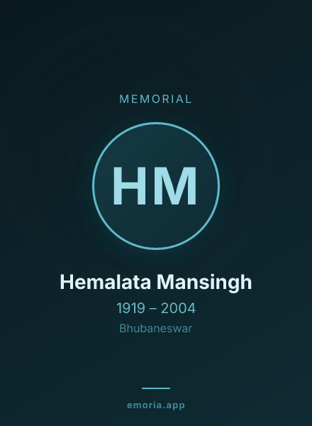 Memorial portrait of Hemalata Mansingh