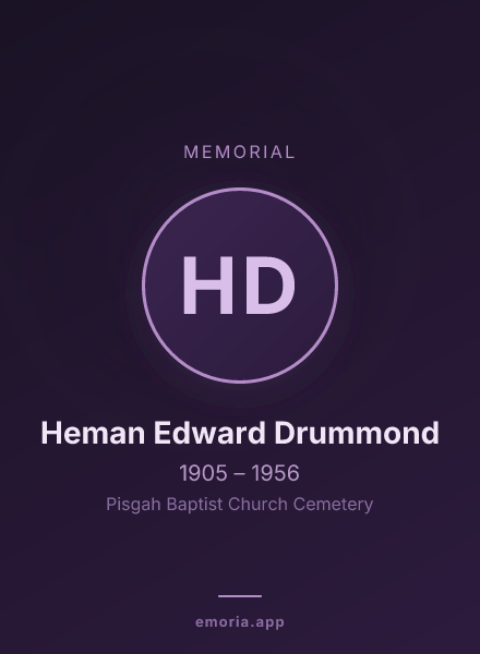 Memorial portrait of Heman Edward Drummond