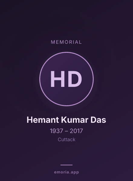Memorial portrait of Hemant Kumar Das