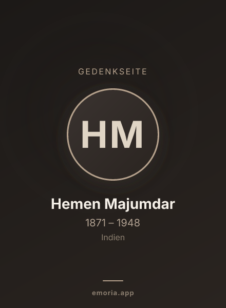 Gedenkportrait von Hemen Majumdar