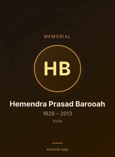 Memorial portrait of Hemendra Prasad Barooah