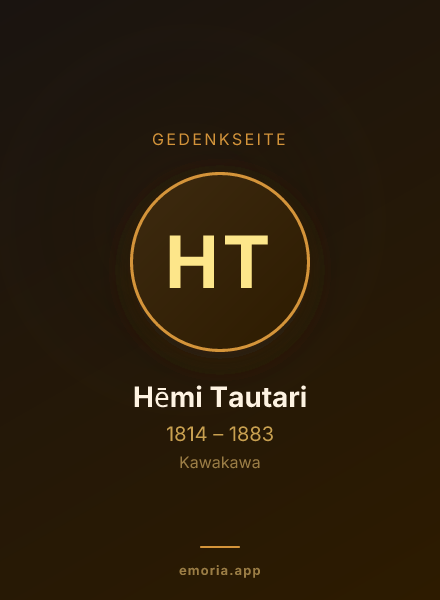 Gedenkportrait von Hēmi Tautari