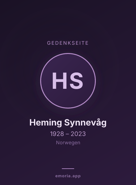 Gedenkportrait von Heming Synnevåg
