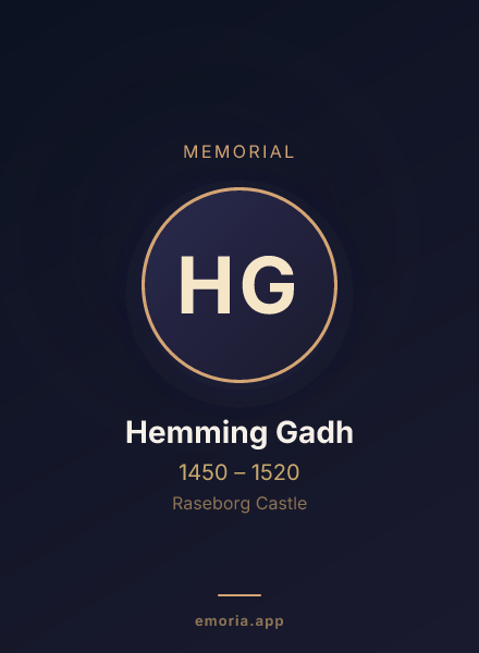 Memorial portrait of Hemming Gadh