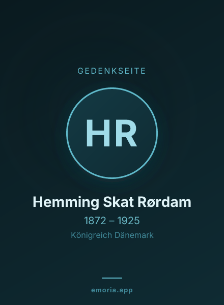 Gedenkportrait von Hemming Skat Rørdam