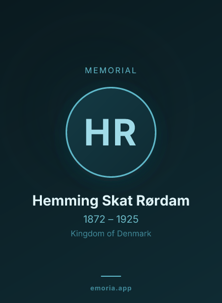 Memorial portrait of Hemming Skat Rørdam