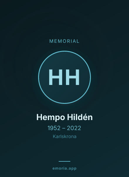 Memorial portrait of Hempo Hildén
