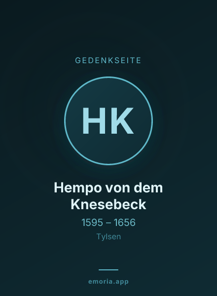 Gedenkportrait von Hempo von dem Knesebeck
