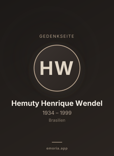 Gedenkportrait von Hemuty Henrique Wendel