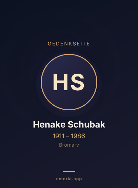 Gedenkportrait von Henake Schubak