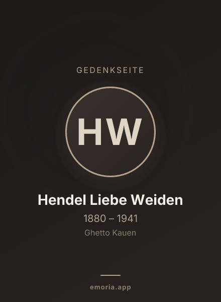 Gedenkportrait von Hendel Liebe Weiden
