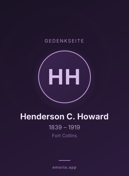 Gedenkportrait von Henderson C. Howard