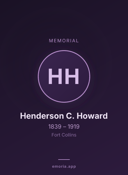 Memorial portrait of Henderson C. Howard