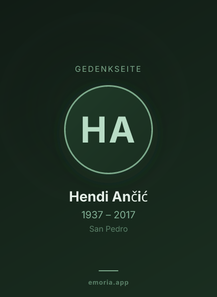 Gedenkportrait von Hendi Ančić