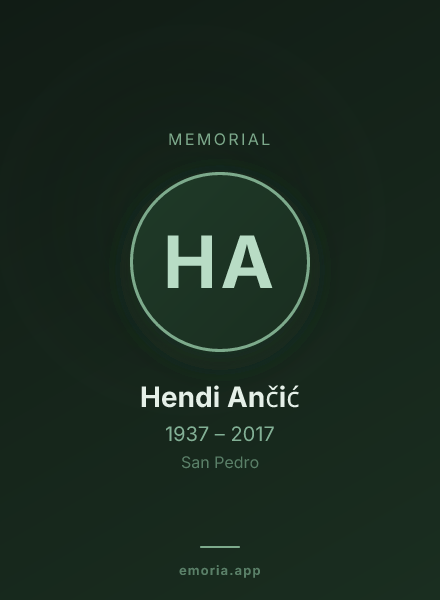 Memorial portrait of Hendi Ančić