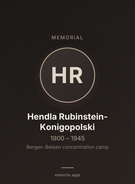 Memorial portrait of Hendla Rubinstein-Konigopolski