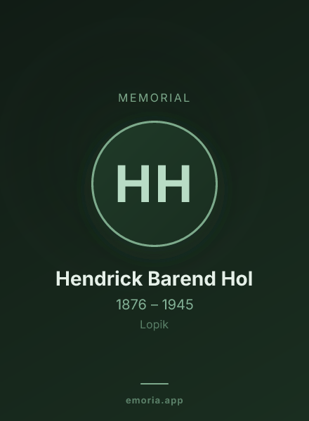 Memorial portrait of Hendrick Barend Hol