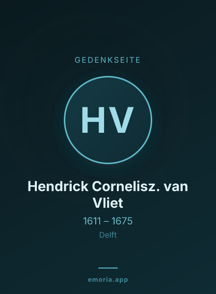 Gedenkportrait von Hendrick Cornelisz. van Vliet