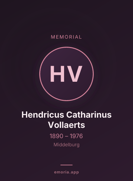 Memorial portrait of Hendricus Catharinus Vollaerts