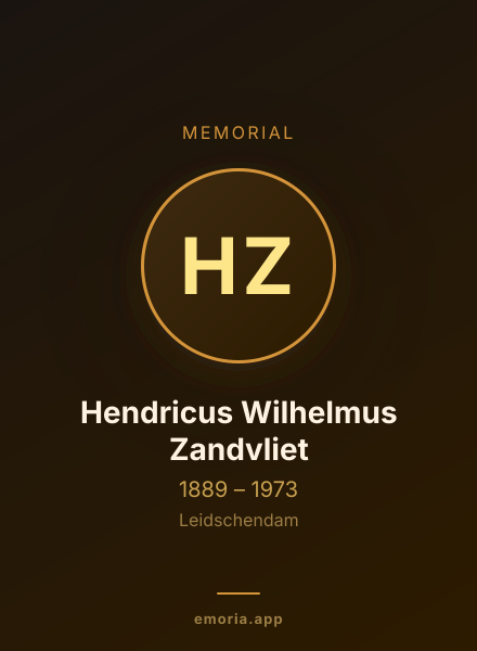 Memorial portrait of Hendricus Wilhelmus Zandvliet