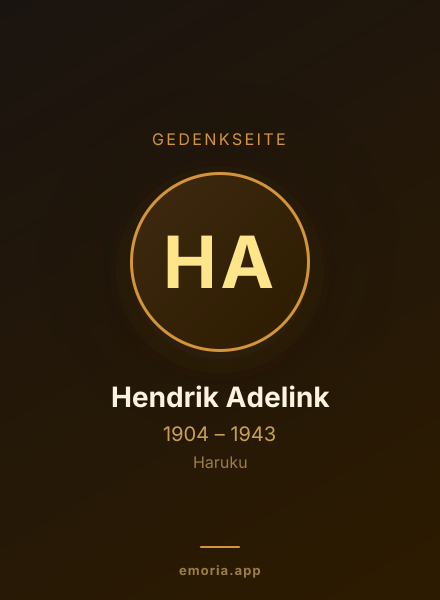 Gedenkportrait von Hendrik Adelink