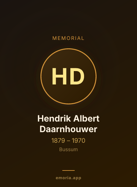 Memorial portrait of Hendrik Albert Daarnhouwer