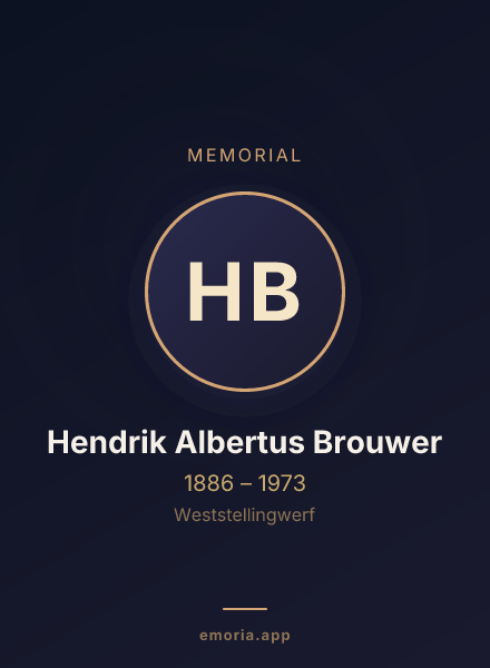 Memorial portrait of Hendrik Albertus Brouwer