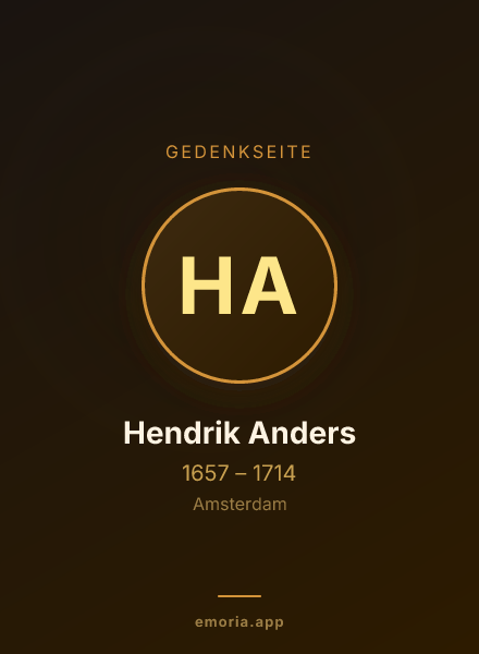 Gedenkportrait von Hendrik Anders