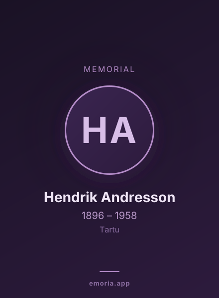Memorial portrait of Hendrik Andresson