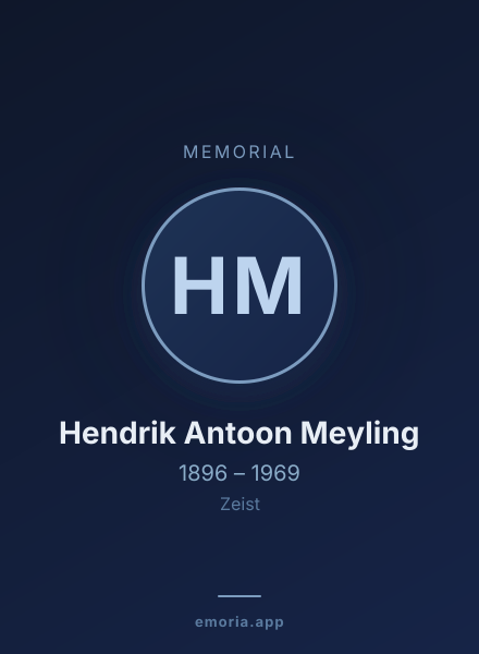 Memorial portrait of Hendrik Antoon Meyling