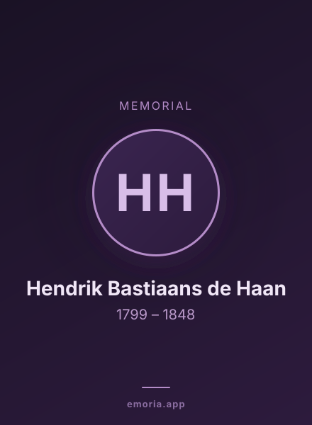 Memorial portrait of Hendrik Bastiaans de Haan