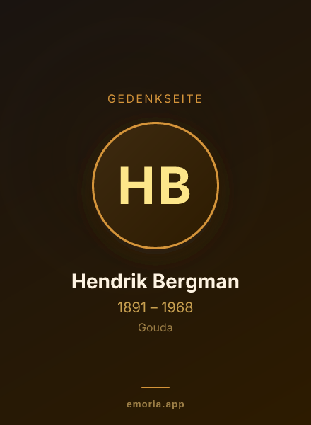 Gedenkportrait von Hendrik Bergman