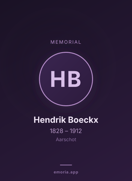 Memorial portrait of Hendrik Boeckx
