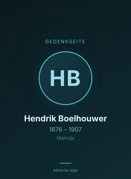 Gedenkportrait von Hendrik Boelhouwer