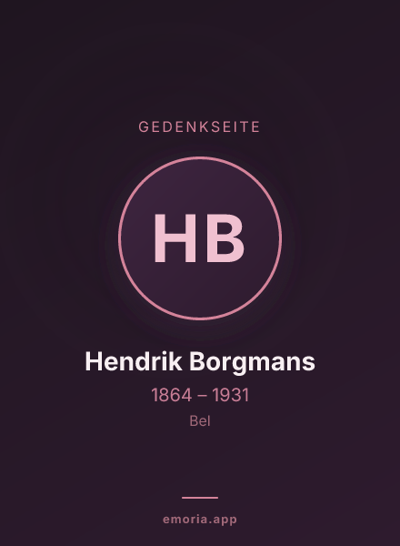 Gedenkportrait von Hendrik Borgmans
