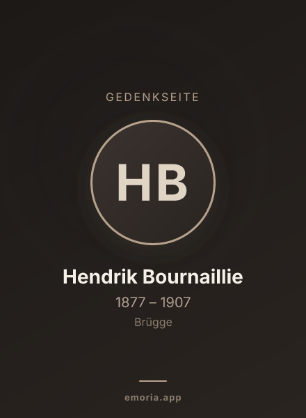 Gedenkportrait von Hendrik Bournaillie