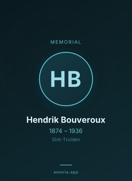Memorial portrait of Hendrik Bouveroux
