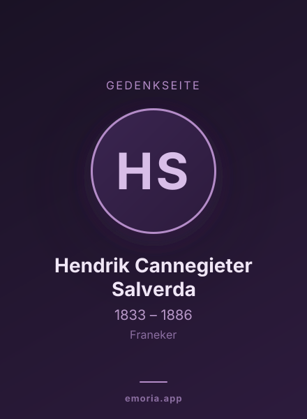 Gedenkportrait von Hendrik Cannegieter Salverda