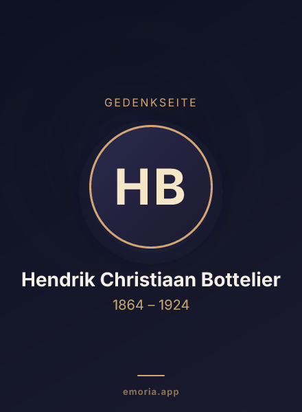 Gedenkportrait von Hendrik Christiaan Bottelier